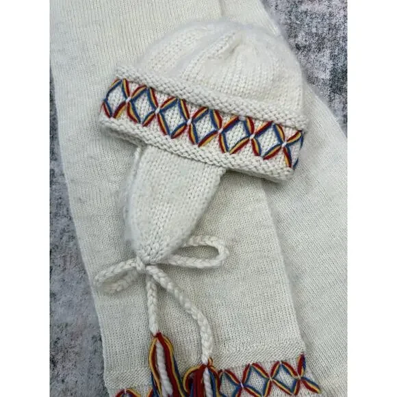 Swedish Norwegian Wool Hat And Scarf Set Lovikka Style Handmade Nordic - Picture 2 of 5